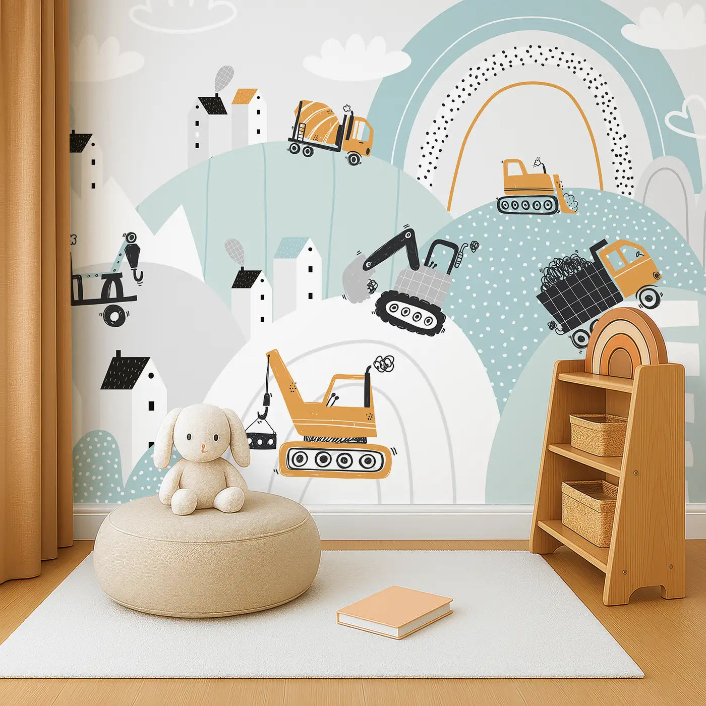 Construction Zone Wallpaper and Mural