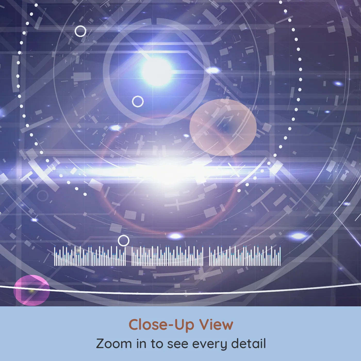 Close-up view of Whimsy Tots' Futuristic Data Hub Wall Mural (Turn Their Room into a High-Tech Command Center).Gender-Neutral