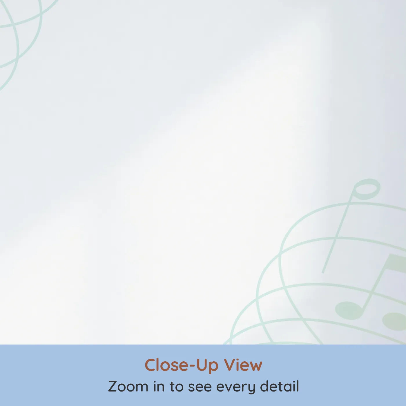 Close-up view of Whimsy Tots' Rainbow Music Notes Wall Mural (Turn Their Room into a Symphony of Color).Gender-Neutral