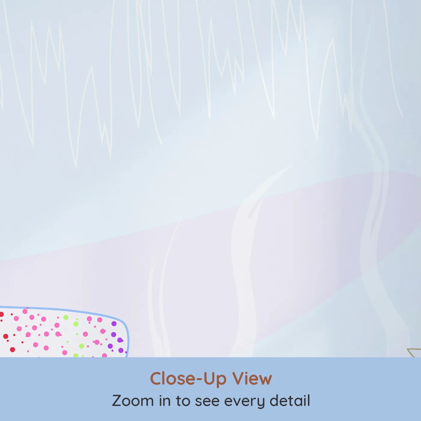 Close-up view of Whimsy Tots' Dotted Fish Friends Wall Mural (Turn Their Room into a Quirky Underwater World).Gender-Neutral