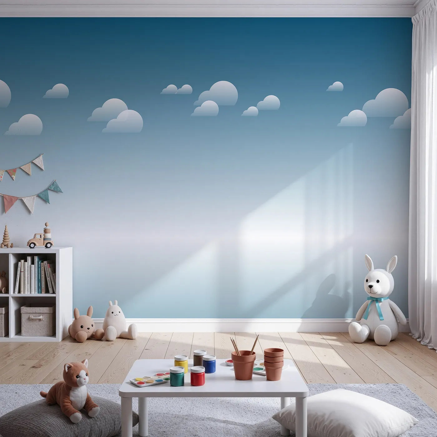 Front view of Whimsy Tots' Arctic Icebreaker Ship Wall Mural