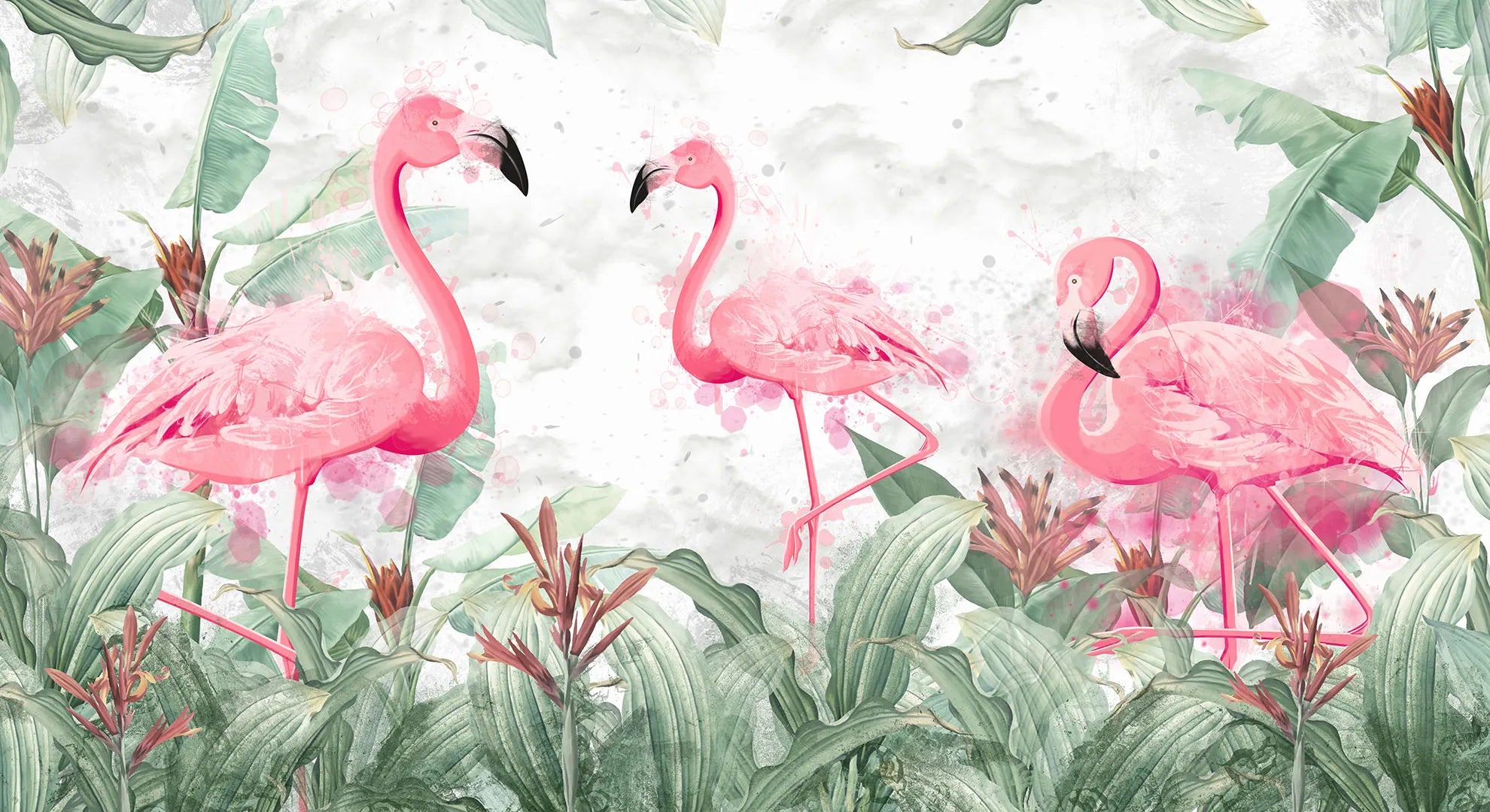 A Splash of Pink in a Jungle of Green