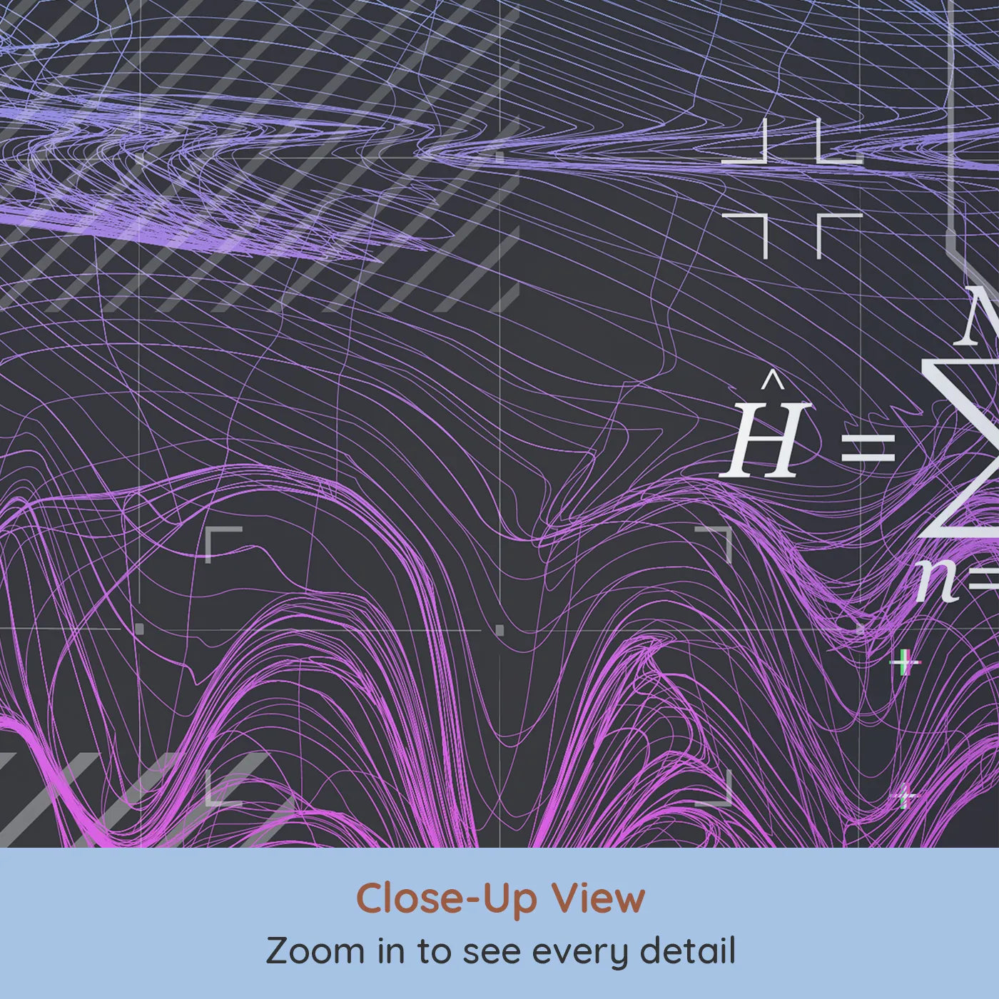 Close-up view of Whimsy Tots' Quantum Realm Wall Mural (Turn Their Room into a Mind-Bending Science Lab).Gender-Neutral