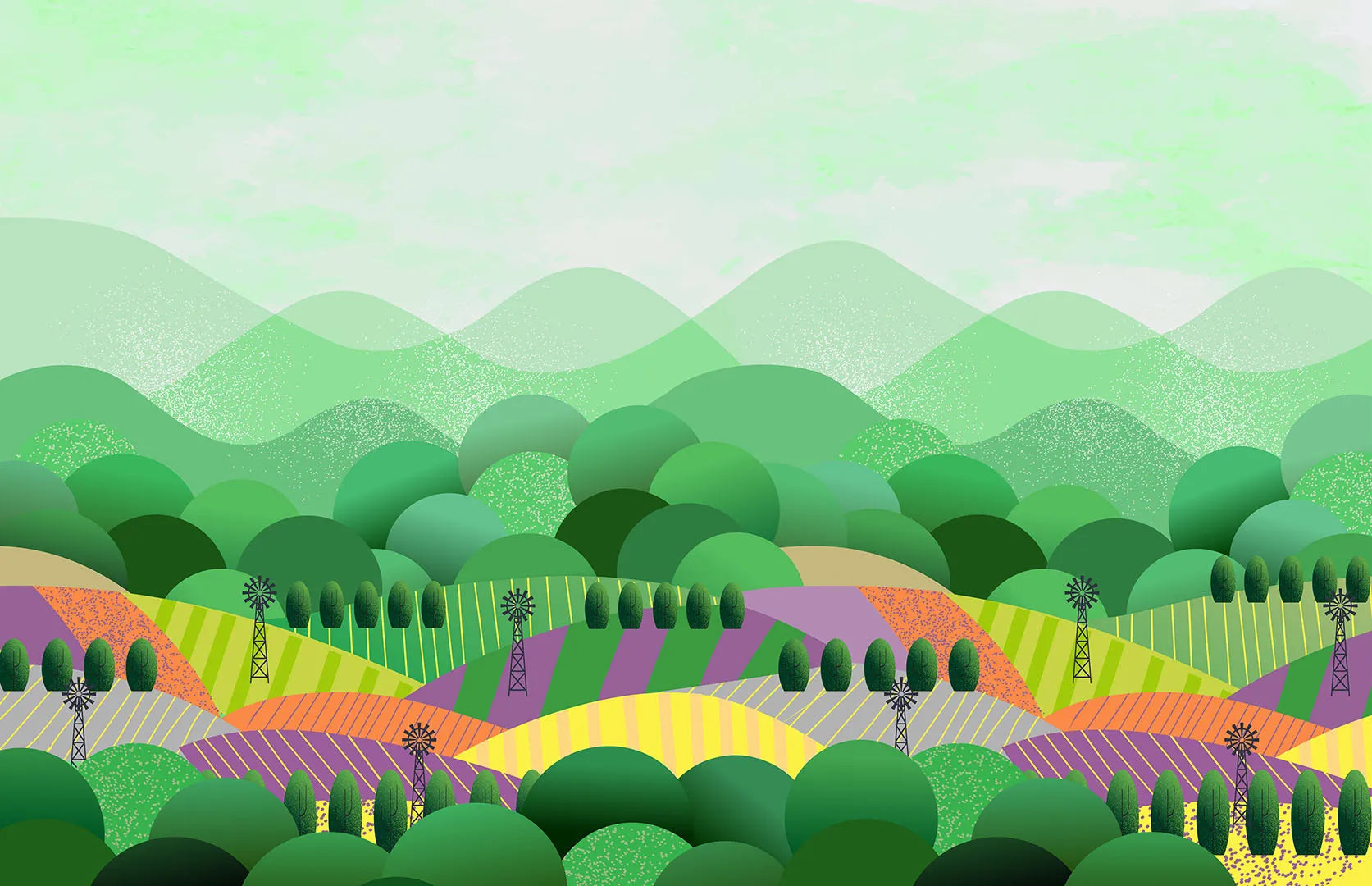 A Modern View of a Beautiful Countryside