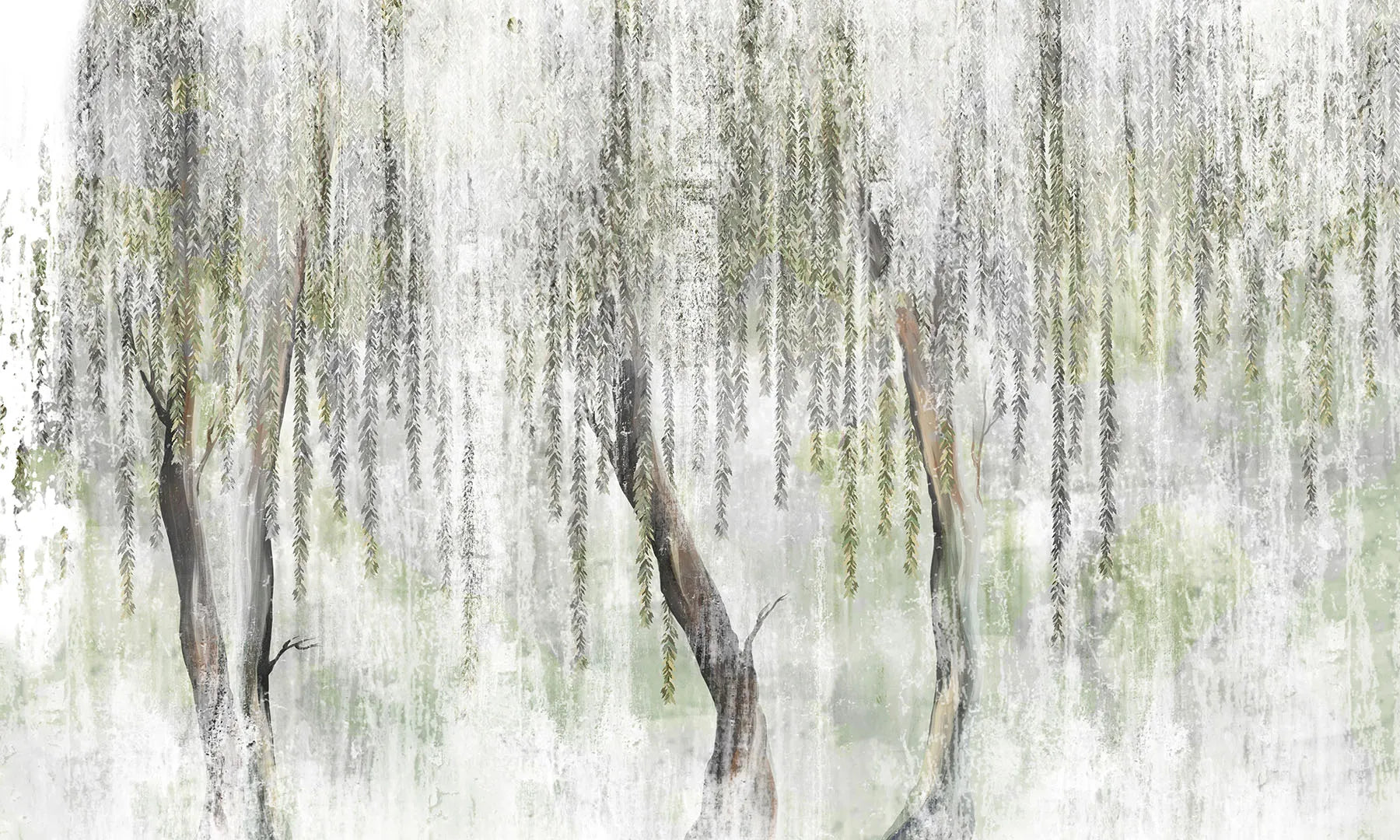 A Peaceful Forest of Gently Weeping Willows