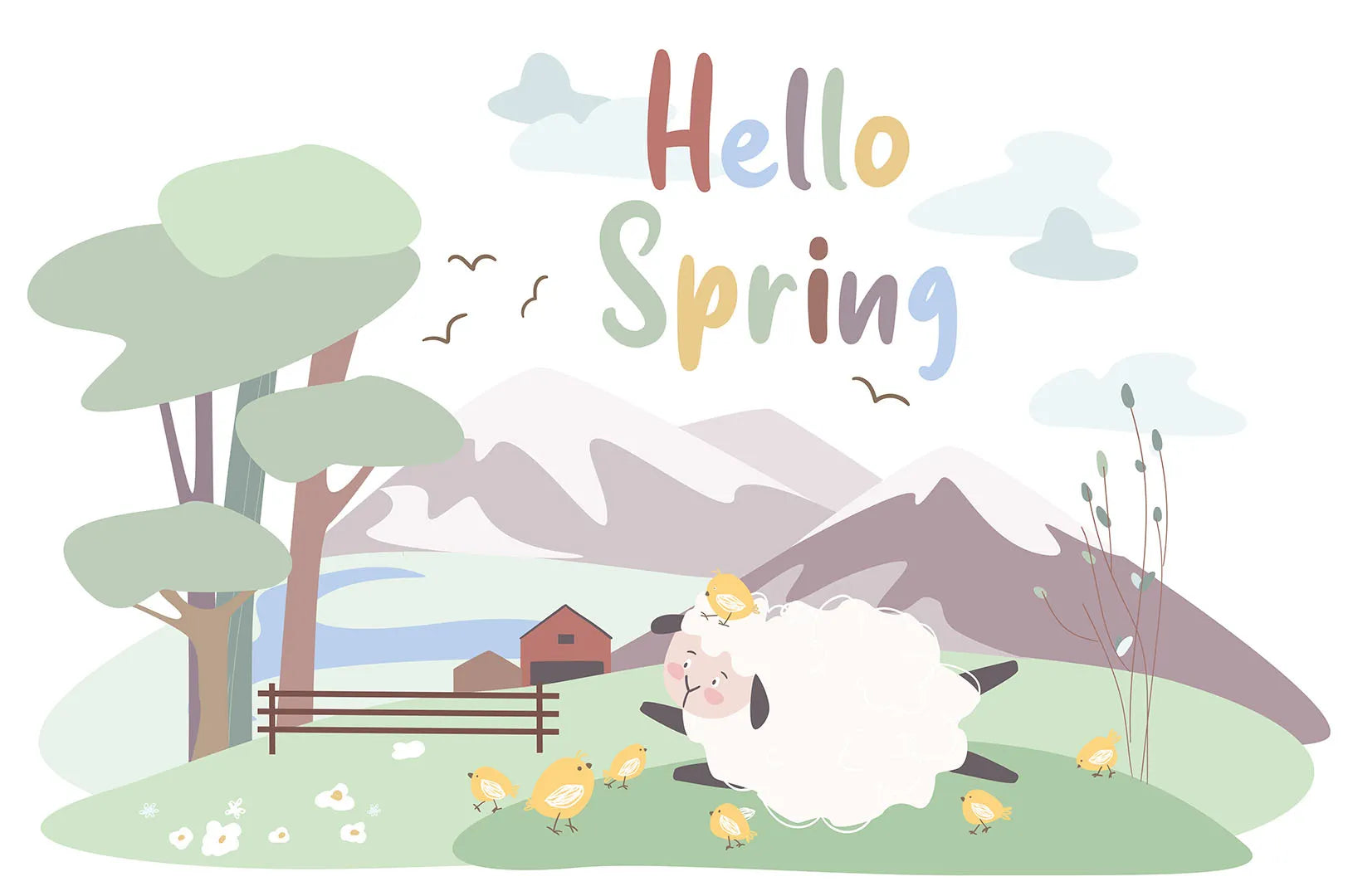 A Joyful Scene of New Life and Sunny Days