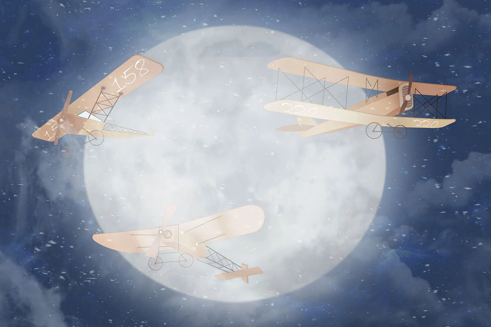 A Peaceful Fleet Guided by the Light of the Moon