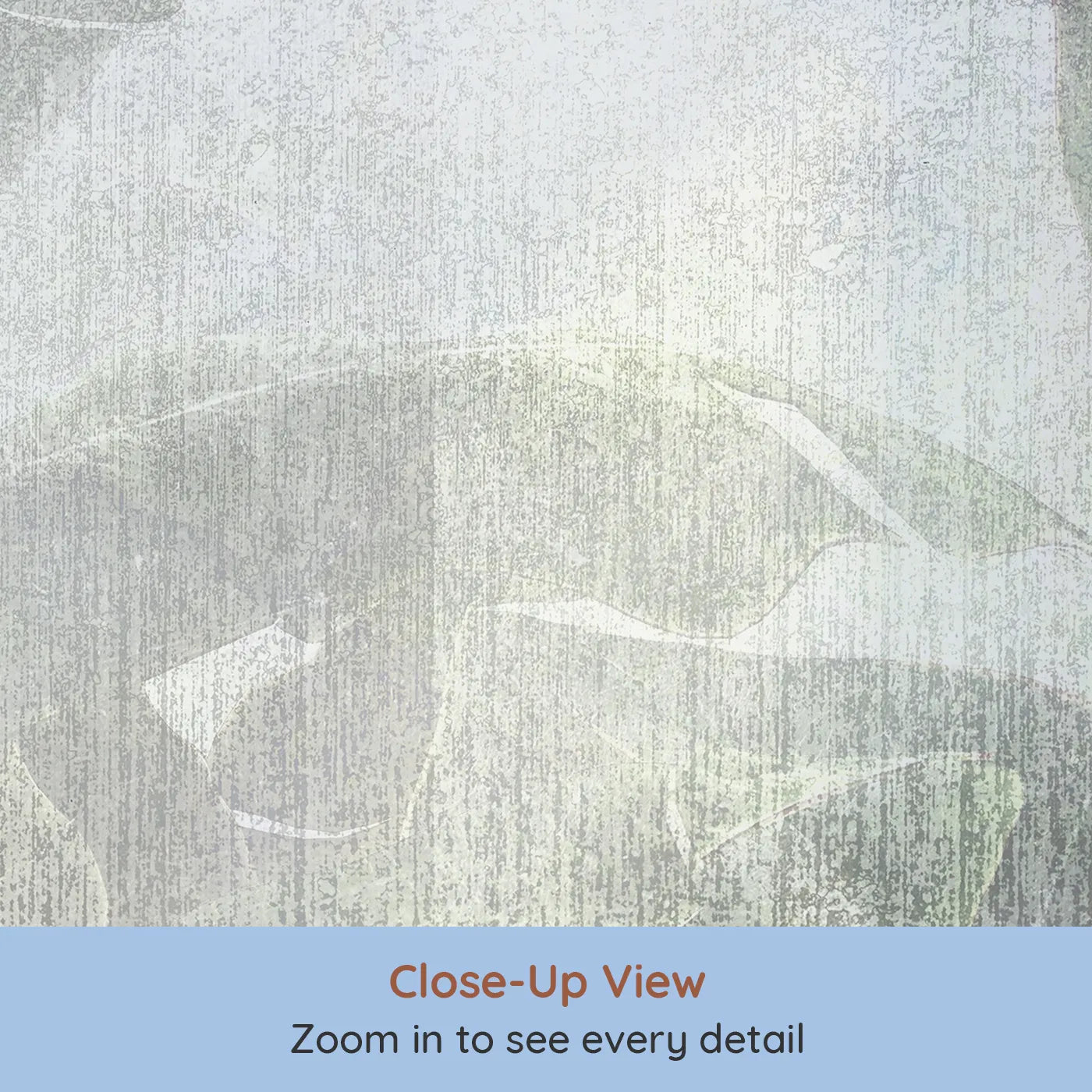 Close-up view of Whimsy Tots' Faded Tropical Leaves Wall Mural (Turn Their Room into a Rustic, Sun-Bleached Jungle).Gender-Neutral