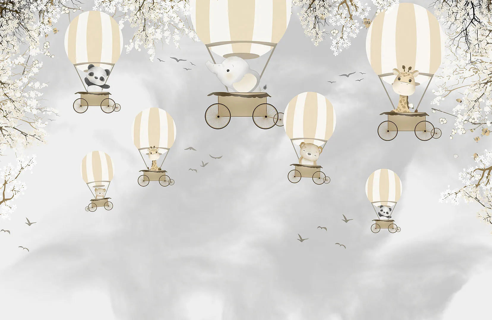 A Calm and Sophisticated Flight Through a Blossoming Sky