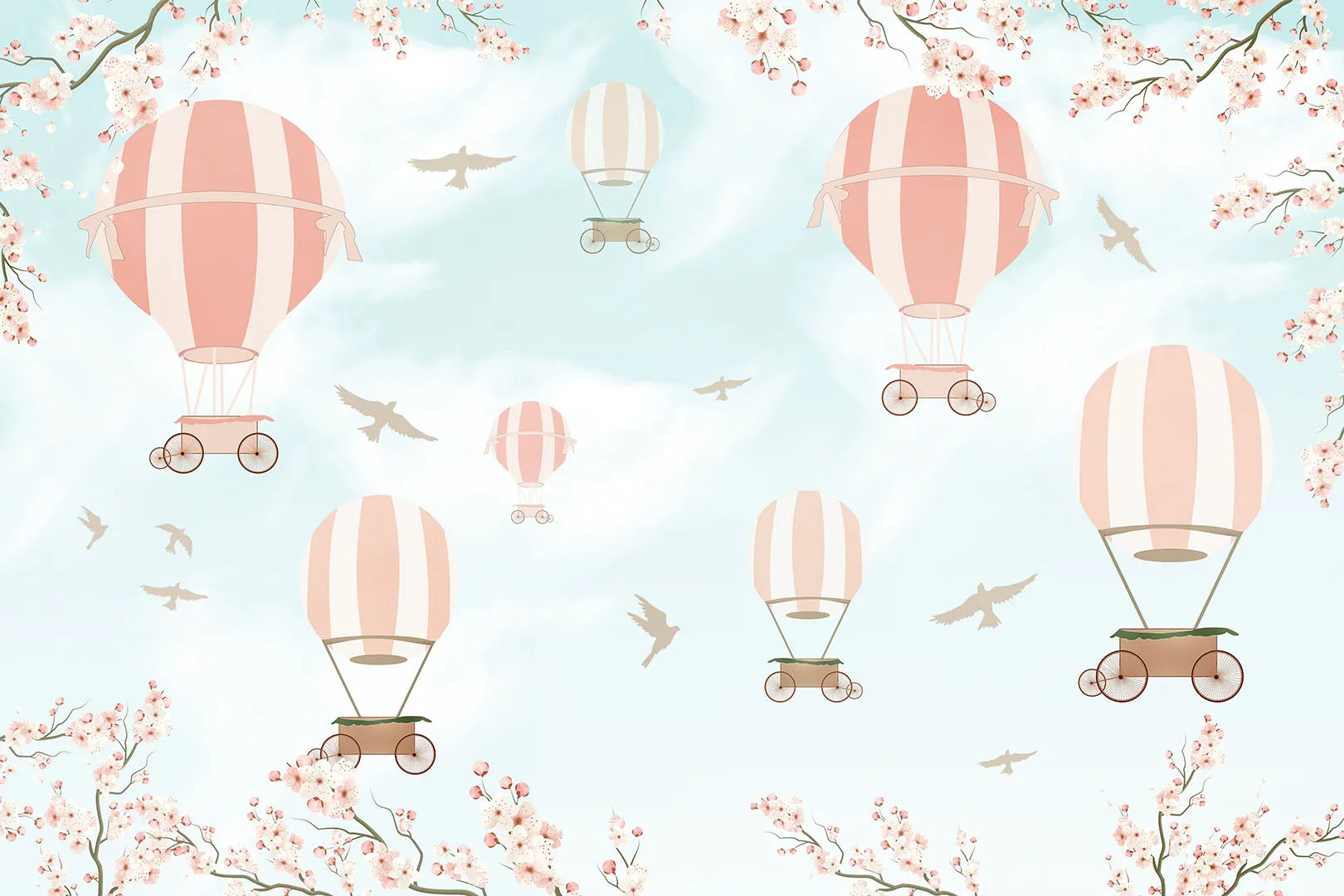 A Gentle Journey Through a Sky of Pink Blossoms