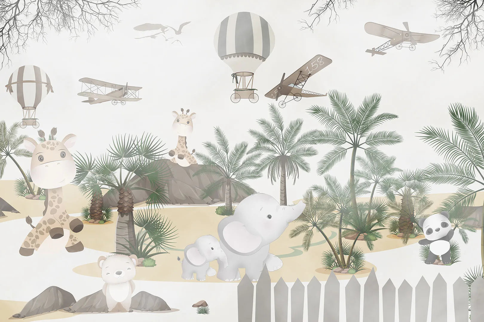 Where Gentle Animals Roam a Peaceful Landscape