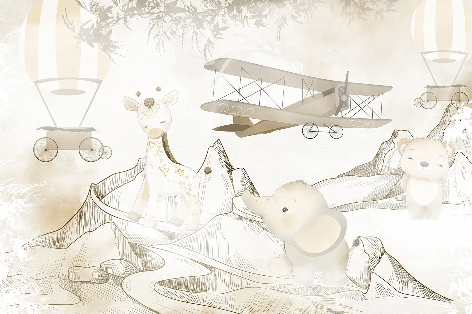 A Whimsical Journey Through a Gentle, Neutral Landscape