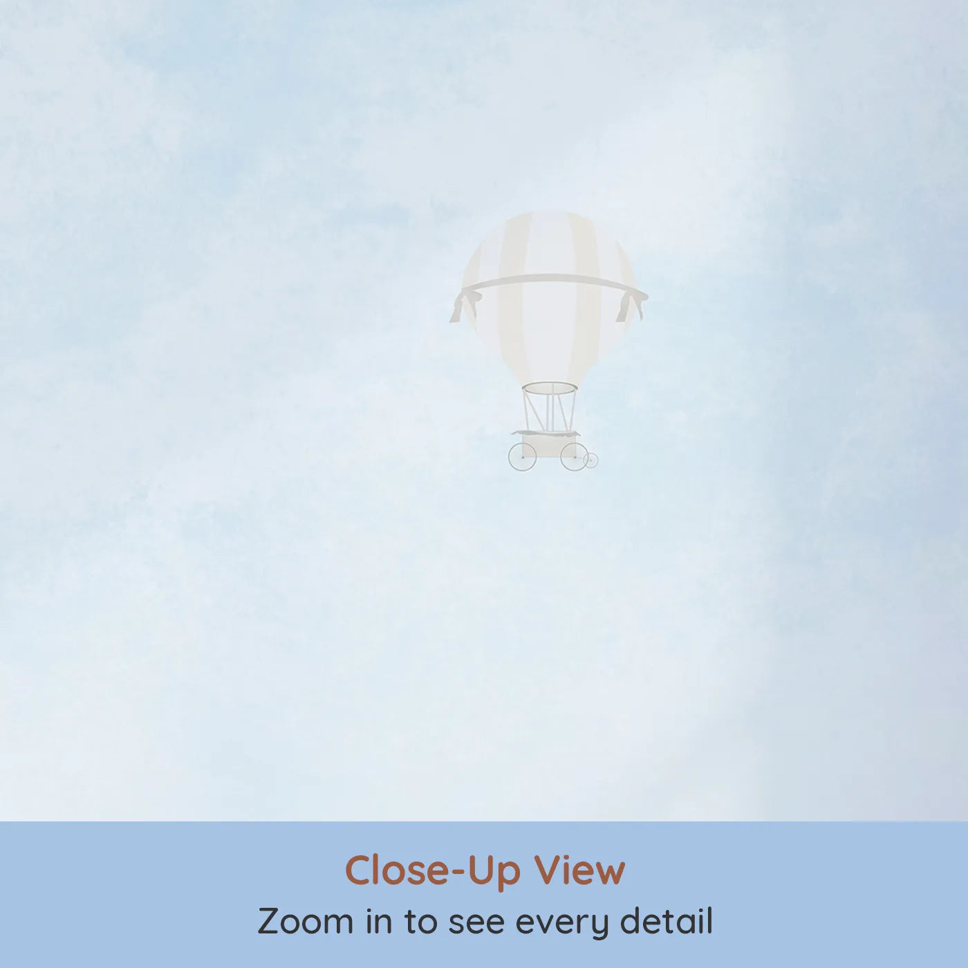 Close-up view of Whimsy Tots' Vintage Sky Rally Wall Mural (Turn Their Room into a Grand, Old-Fashioned Air Show).Gender-Neutral