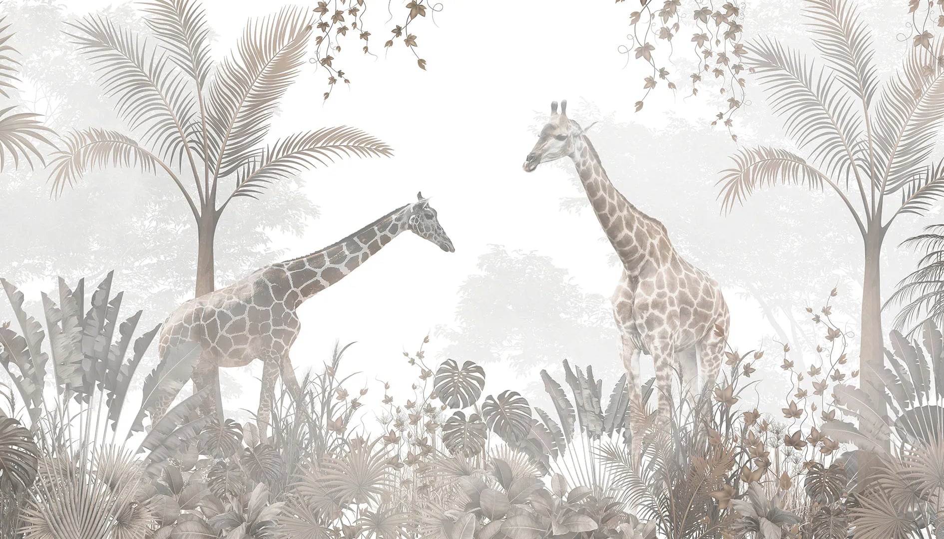 A Vintage-Style Journey into a Wild, Misty Jungle