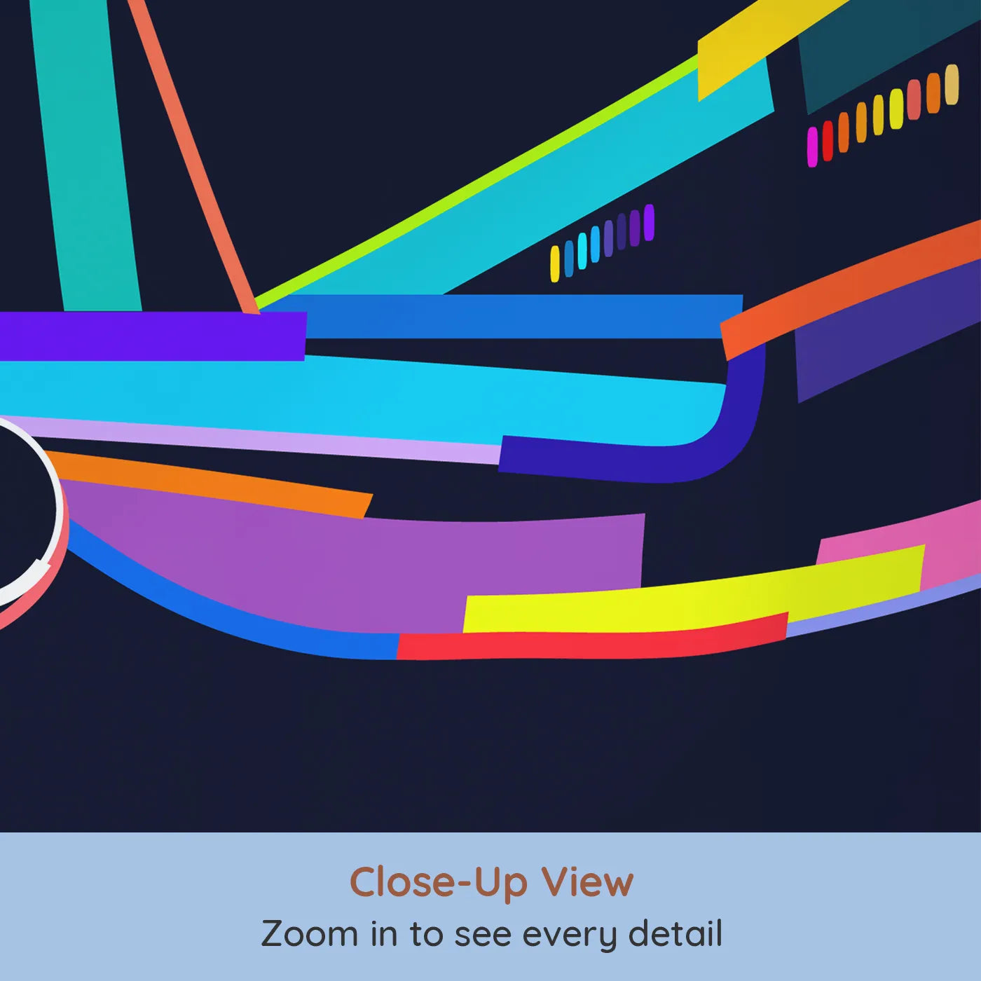 Close-up view of Whimsy Tots' Pop Art Airplane Wall Mural (Turn Their Room into a Vibrant, High-Flying Work of Art).Gender-Neutral