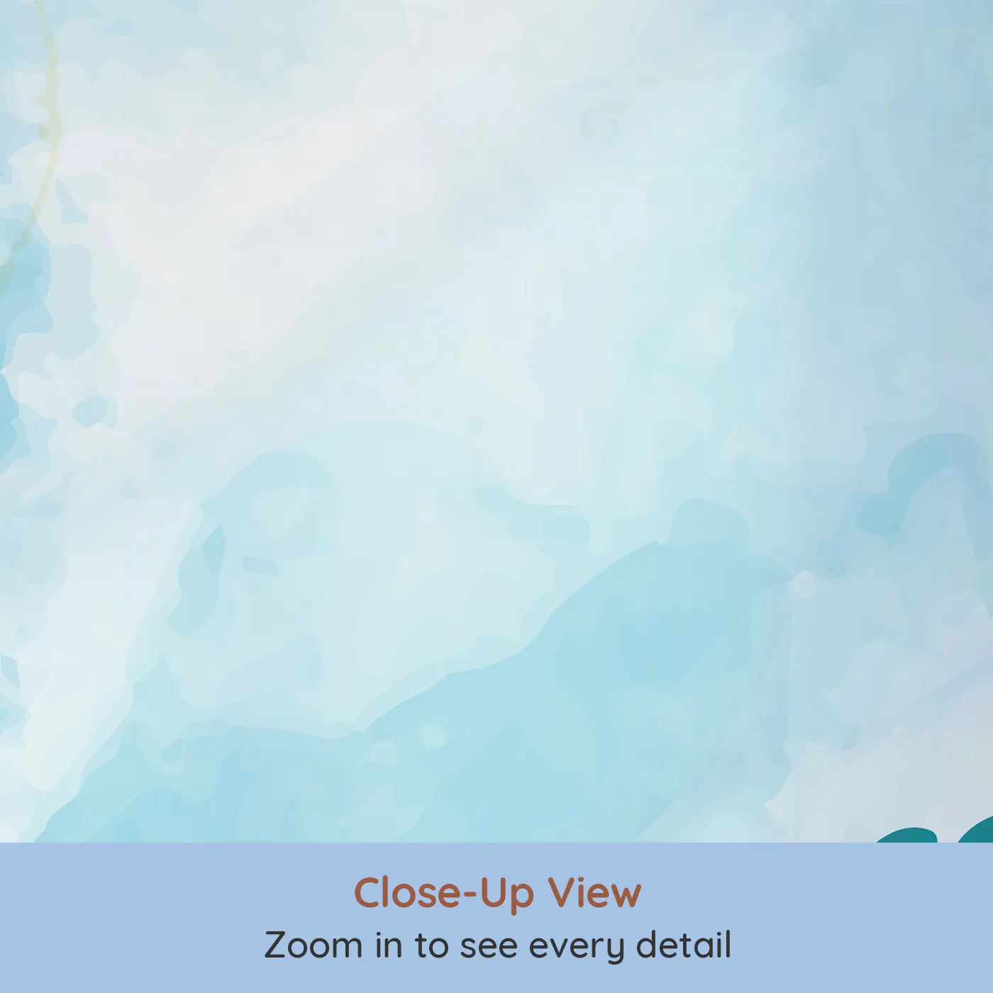 Close-up view of Whimsy Tots' Abstract Tropical Fish Wall Mural (Turn Their Room into a Vibrant, Underwater Painting).Gender-Neutral