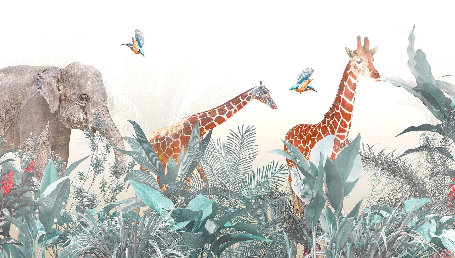 A Beautiful, Realistic Scene of Jungle Harmony