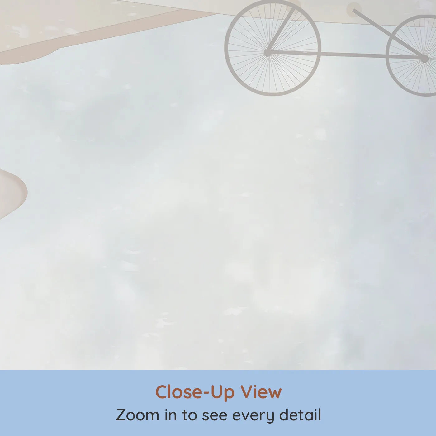 Close-up view of Whimsy Tots' Moonlit Aviators Wall Mural (Turn Their Room into a Magical, Snowy Night Adventure).Gender-Neutral