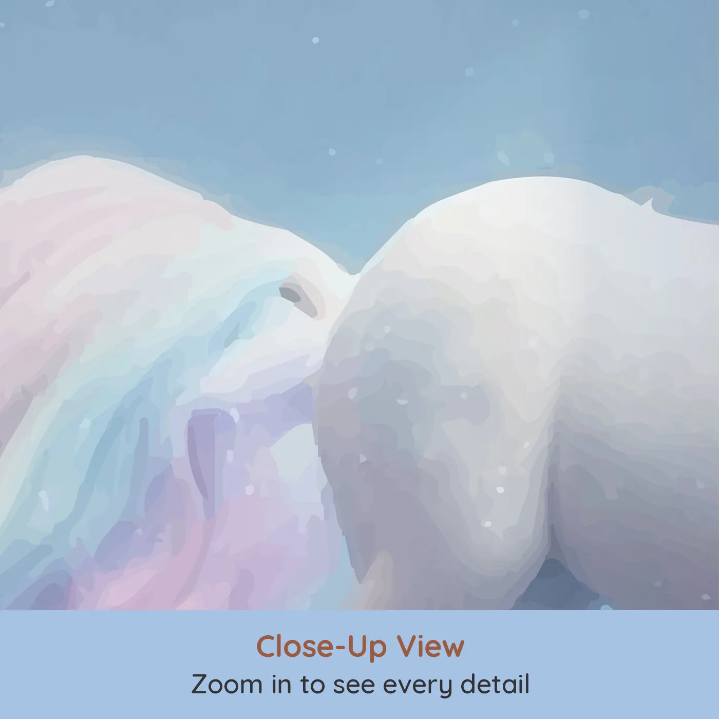 Close-up view of Whimsy Tots' Rainbow Unicorn Sky Wall Mural (Turn Their Room into a Breathtaking, Magical Dreamscape).Best for Girls