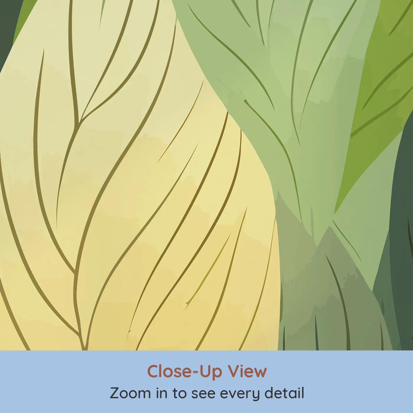 Close-up view of Whimsy Tots' Autumn Leaves Pattern Wall Mural (Turn Their Room into a Cascade of Colorful Fall Leaves).Gender-Neutral