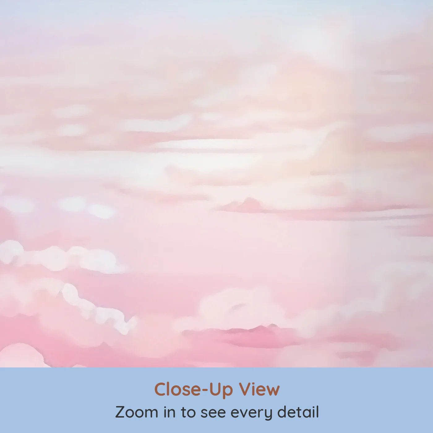 Close-up view of Whimsy Tots' Anime Sky High Wall Mural (Turn Their Room into a Dreamy, High-Flying Adventure).Gender-Neutral