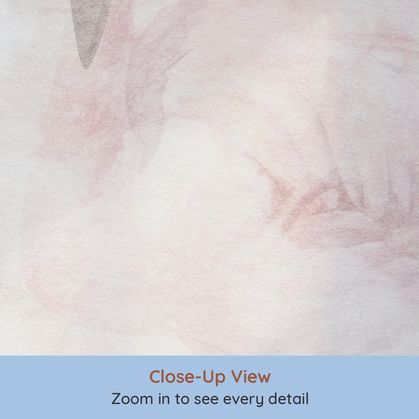 Close-up view of Whimsy Tots' Flamingo Dream Wall Mural (Turn Their Room into a Soft and Dreamy Tropical Escape).Best for Girls