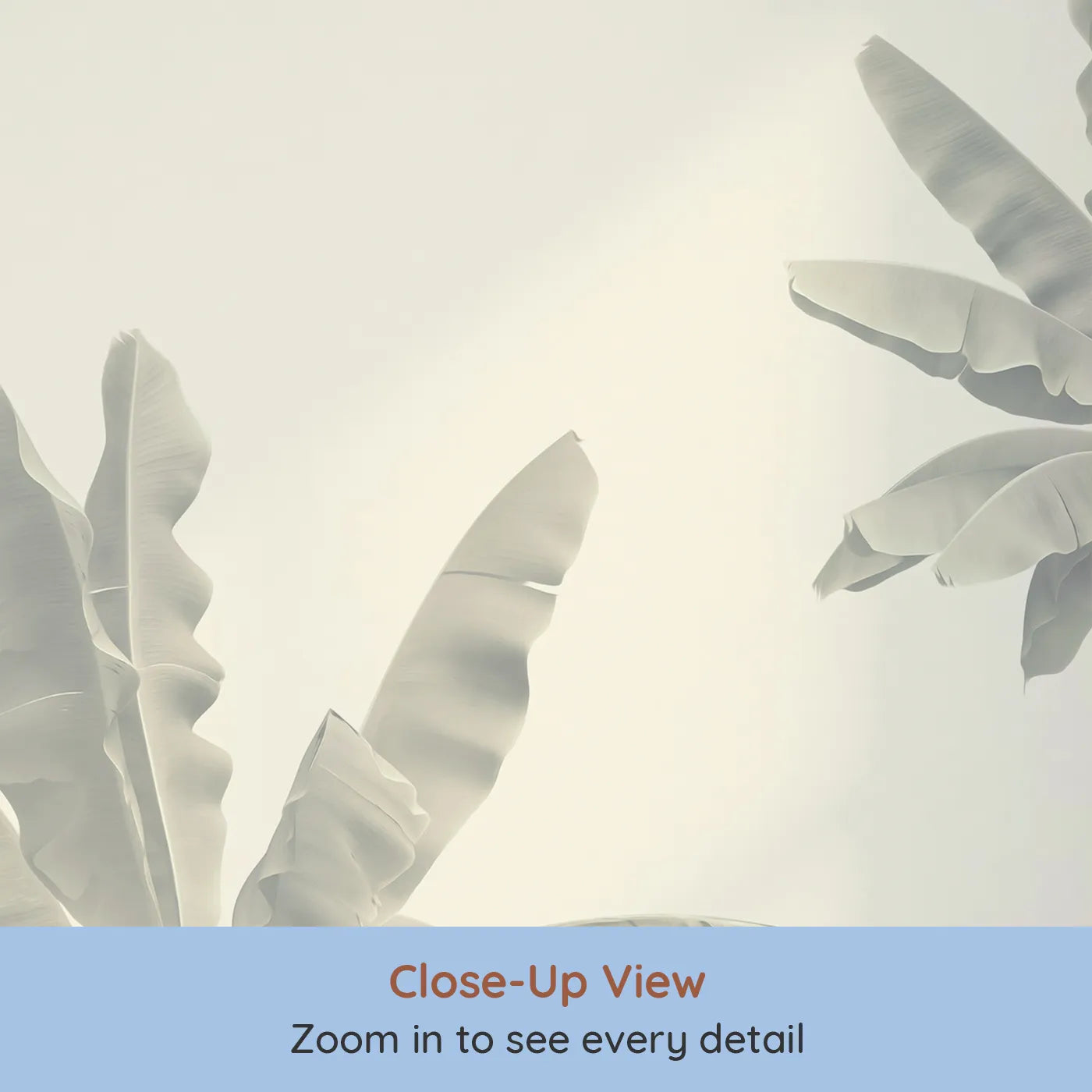 Close-up view of Whimsy Tots' Misty Green Jungle Panorama Wall Mural (Turn Their Room into a Lush, Ethereal Rainforest).Gender-Neutral