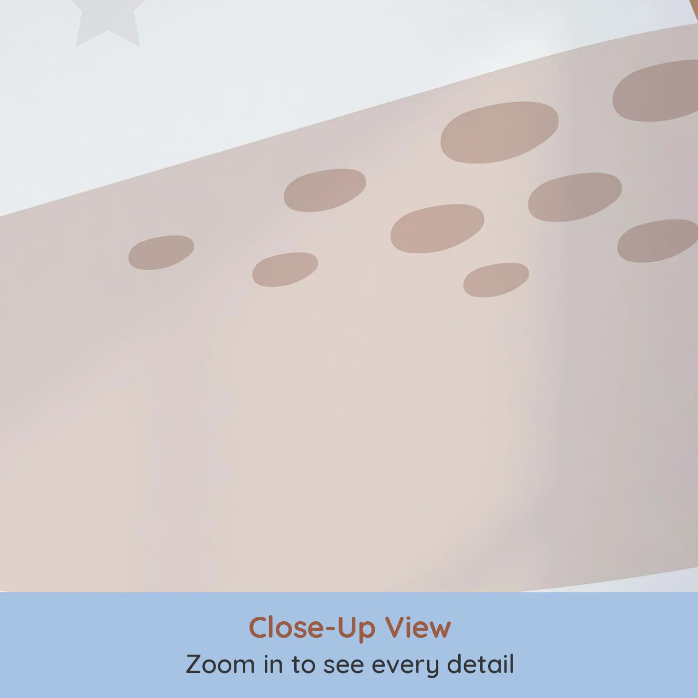 Close-up view of Whimsy Tots' Crowned Whale Wall Mural (Turn Their Room into the Sweetest, Gentlest Ocean Kingdom).Gender-Neutral