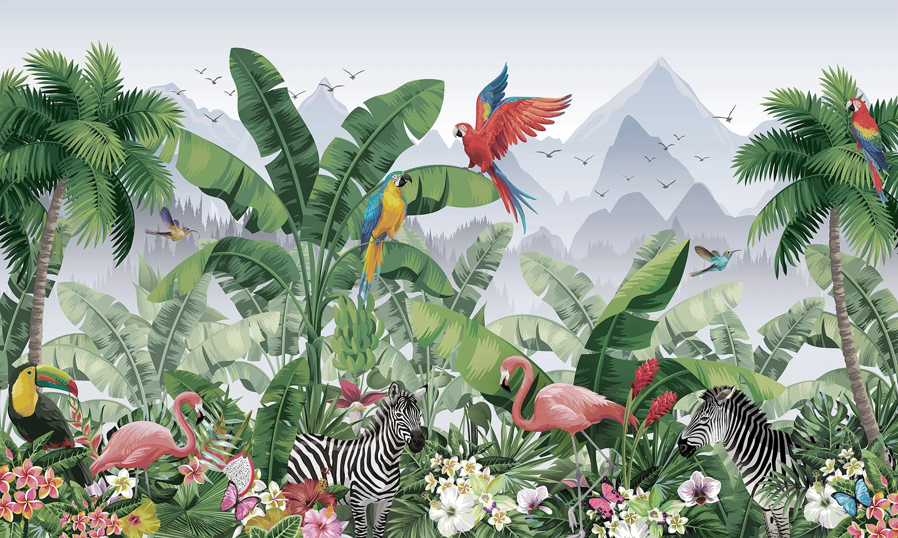 A Cheerful Place Where All the Jungle Friends Play