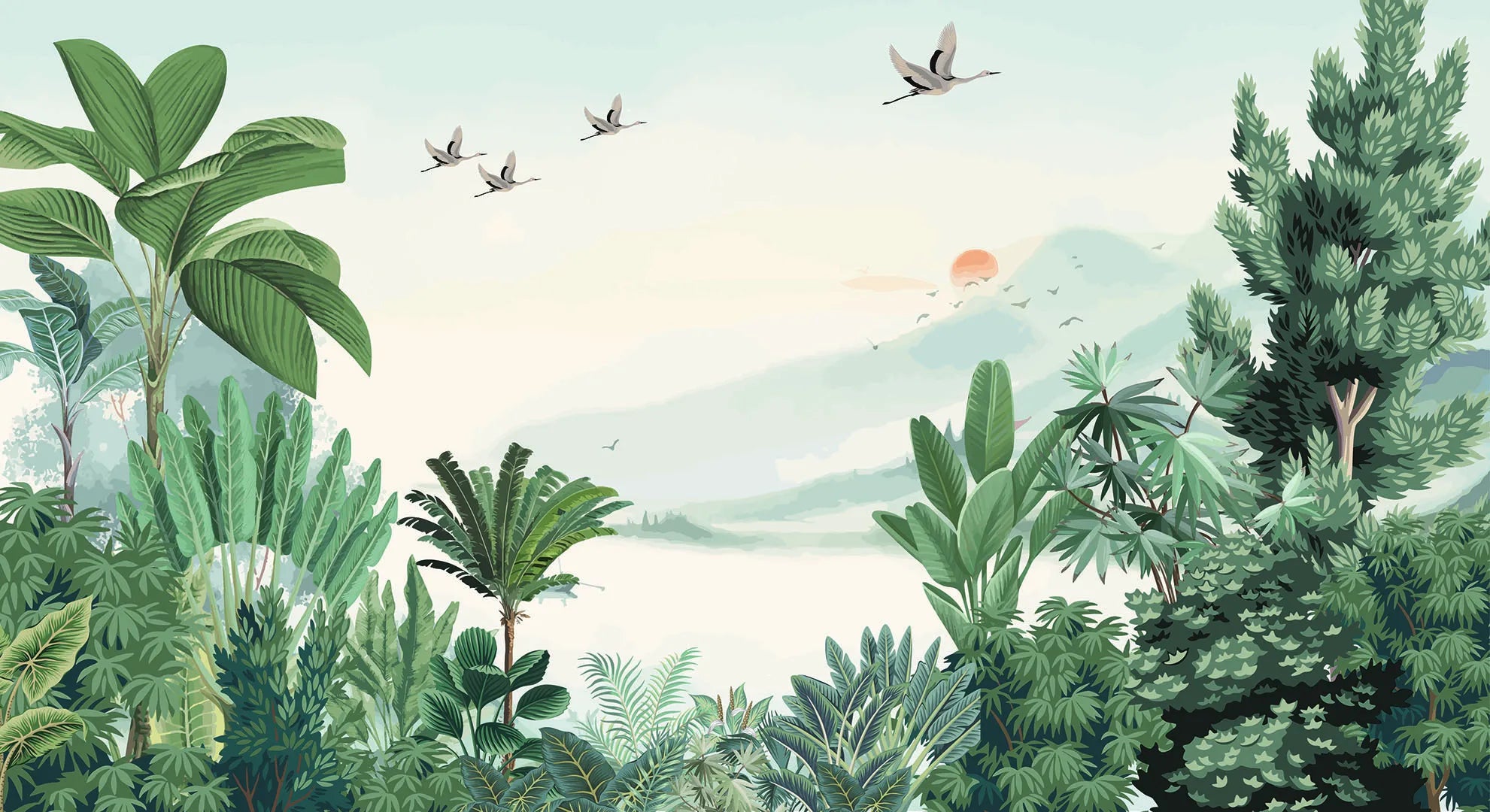 A Dreamy, Light-Filled View of a Lush Paradise