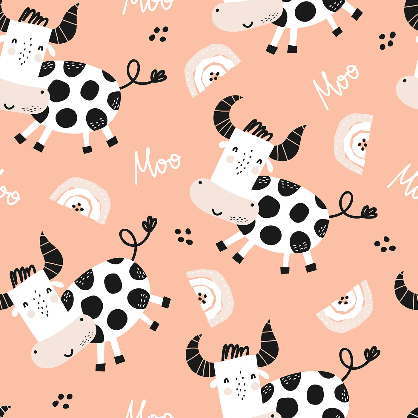 A Field of Playful, Spotty Friends