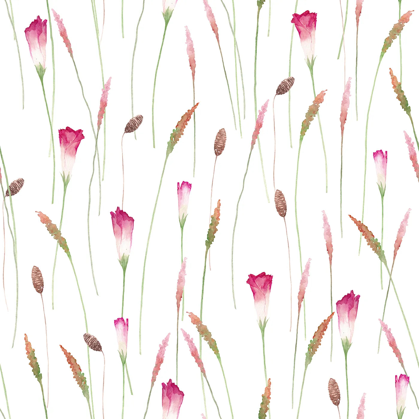 A Field of Softly Painted Stems
