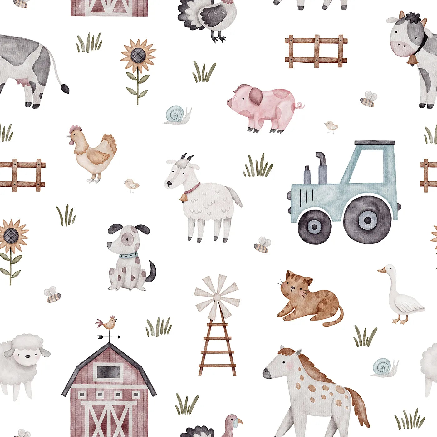 A Cheerful Gathering of Barnyard Buddies