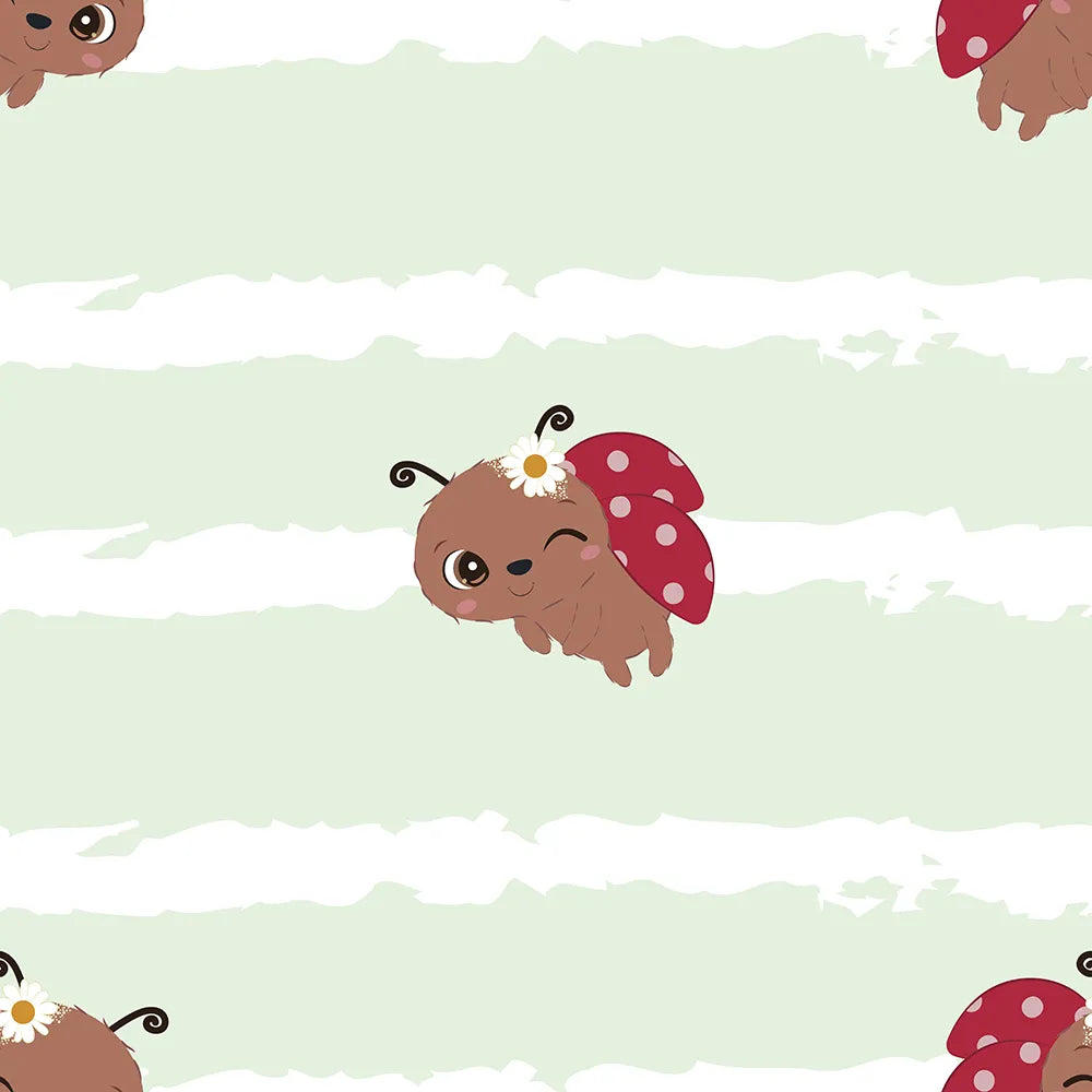 Where Sweet Stripes Meet Fluttering Friends