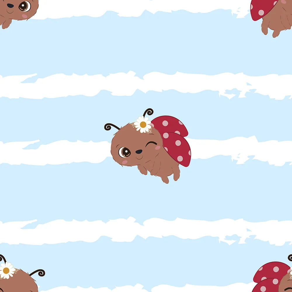Where Sweet Stripes Meet Fluttering Friends