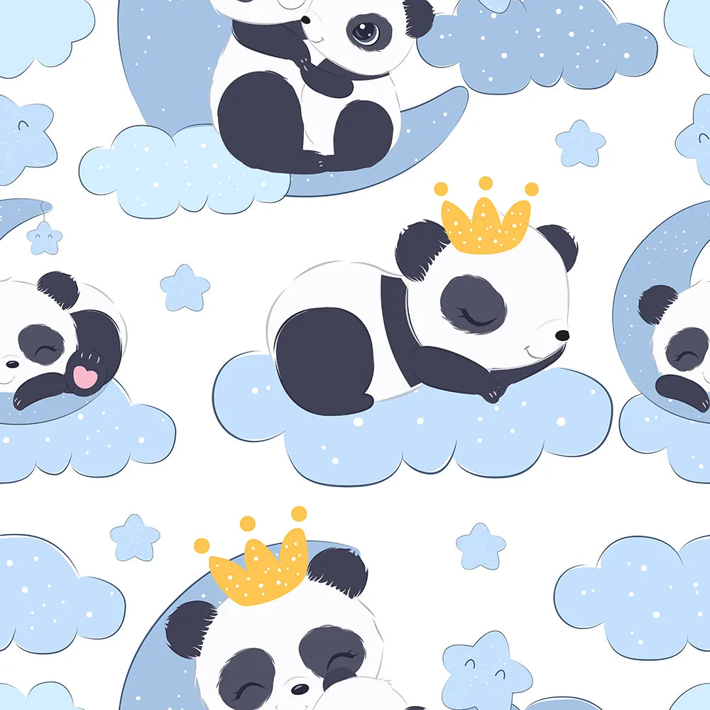 Where Gentle Pandas Nap Beneath the Moon