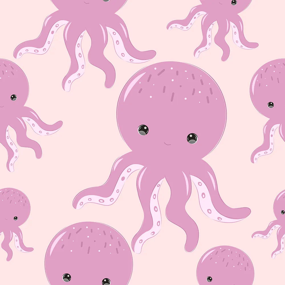 Where Ocean Friends Drift Through Soft Pink Seas