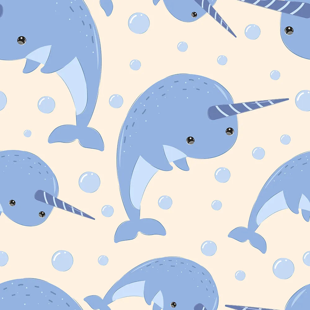 Where Ocean Unicorns Glide with Peaceful Bubbles