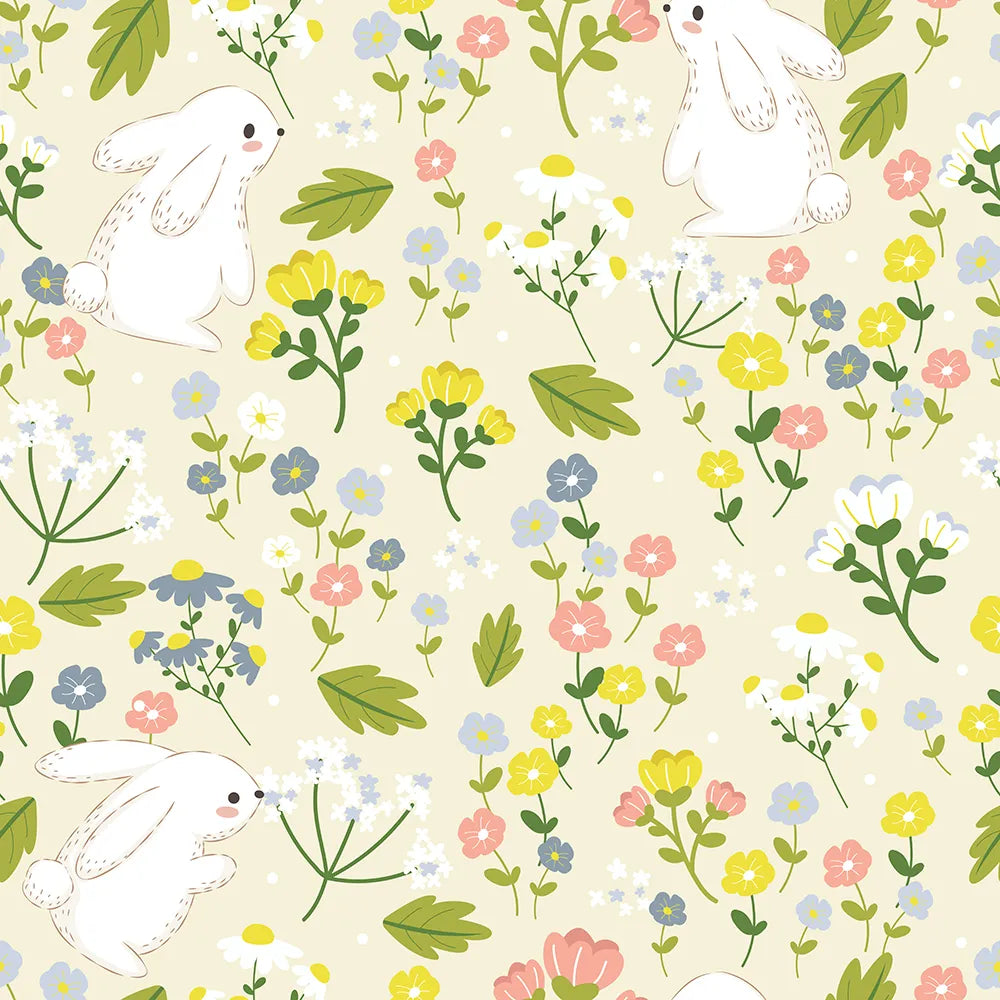 Where Bunnies Play in a Field of Flowers