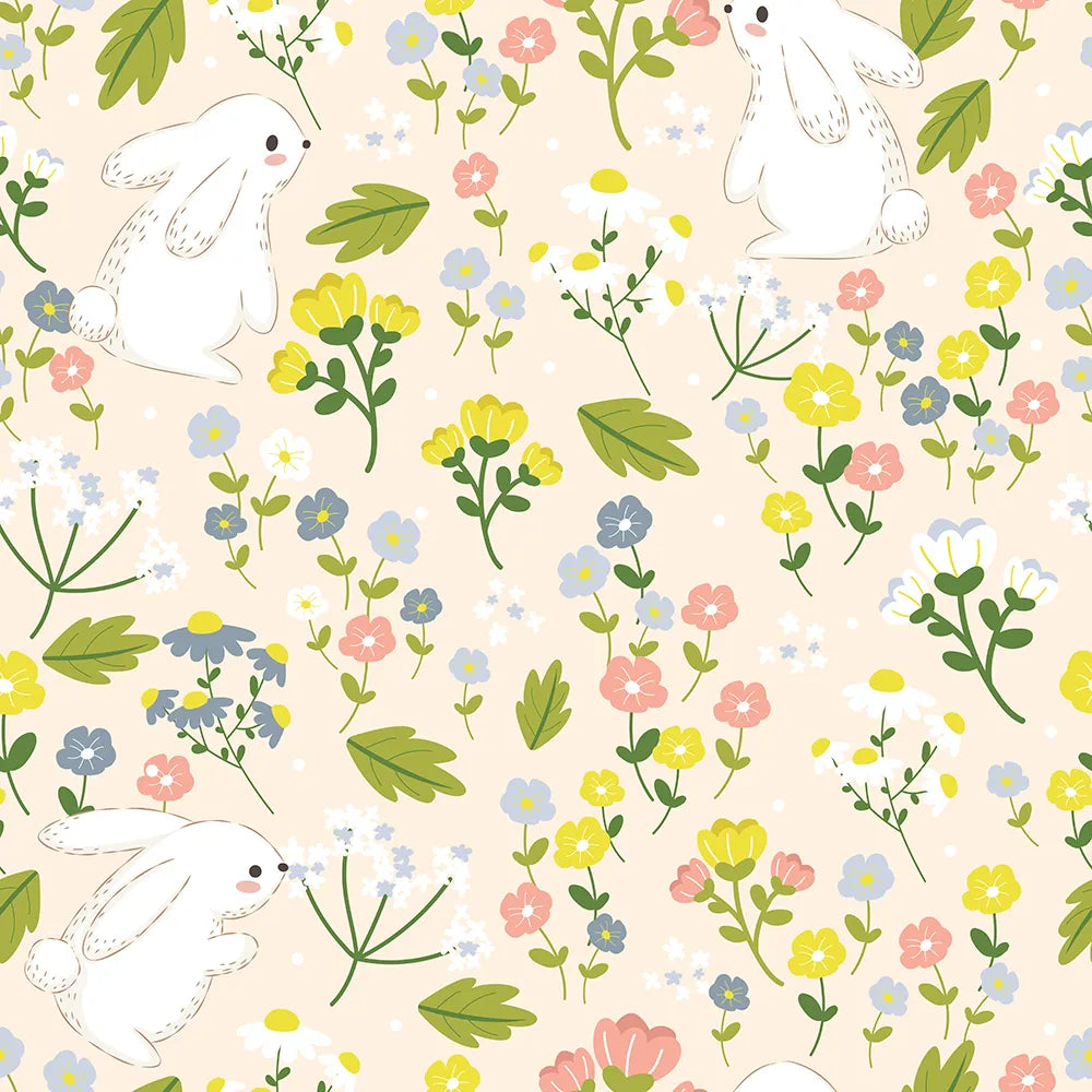 Where Little Bunnies Rest Among the Flowers