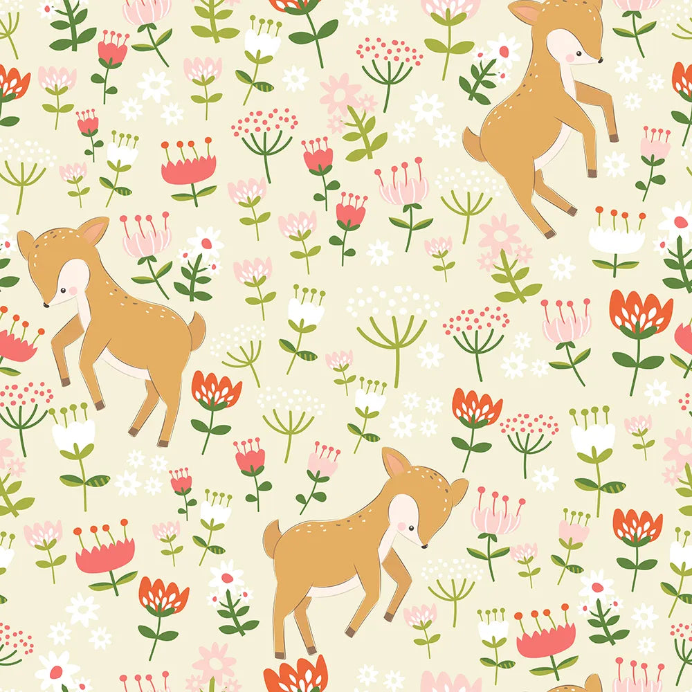 Where Fawns Play in a Field of Flowers