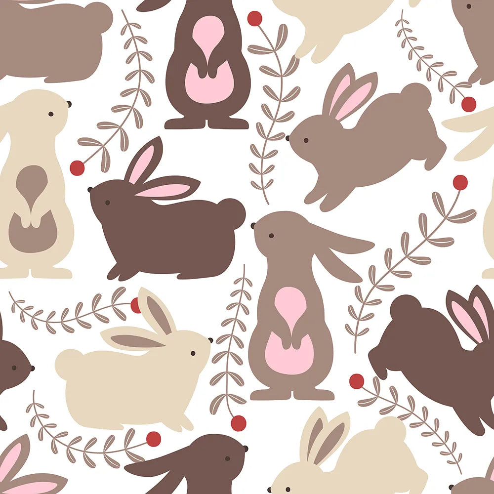 Where Sweet Bunnies Gather for a Berry Feast