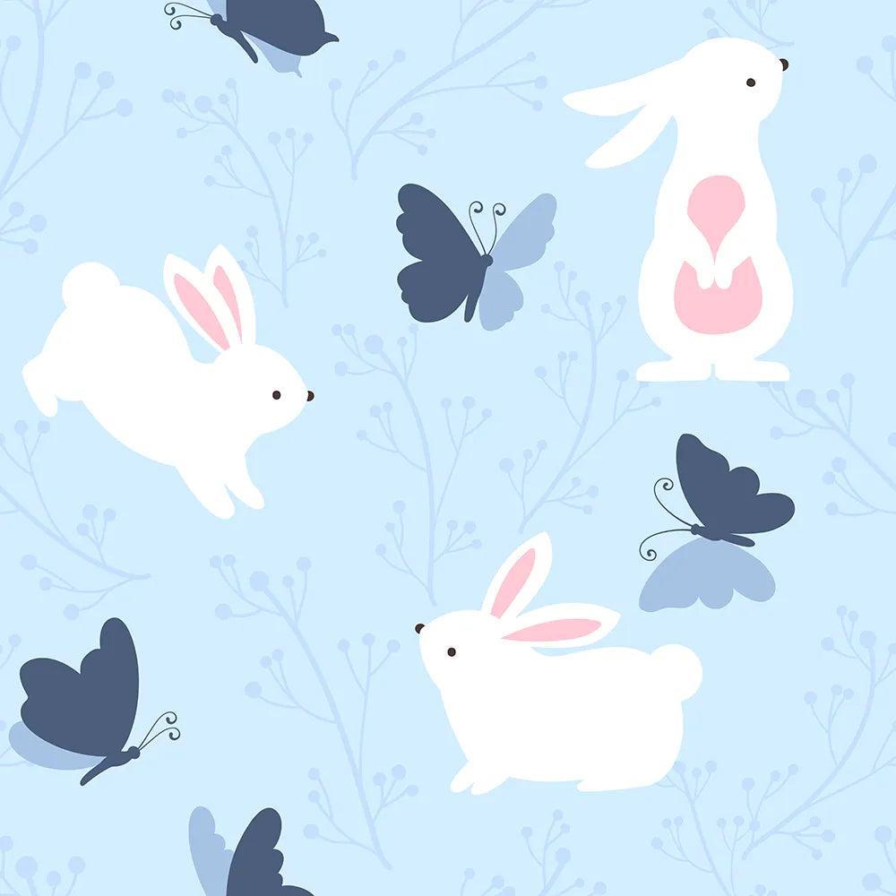 Where Bunnies and Butterflies Play Under a Blue Sky