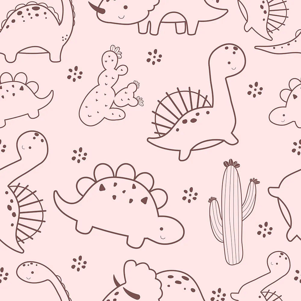 Where Cuddly Dinosaurs and Blush Petals Bloom