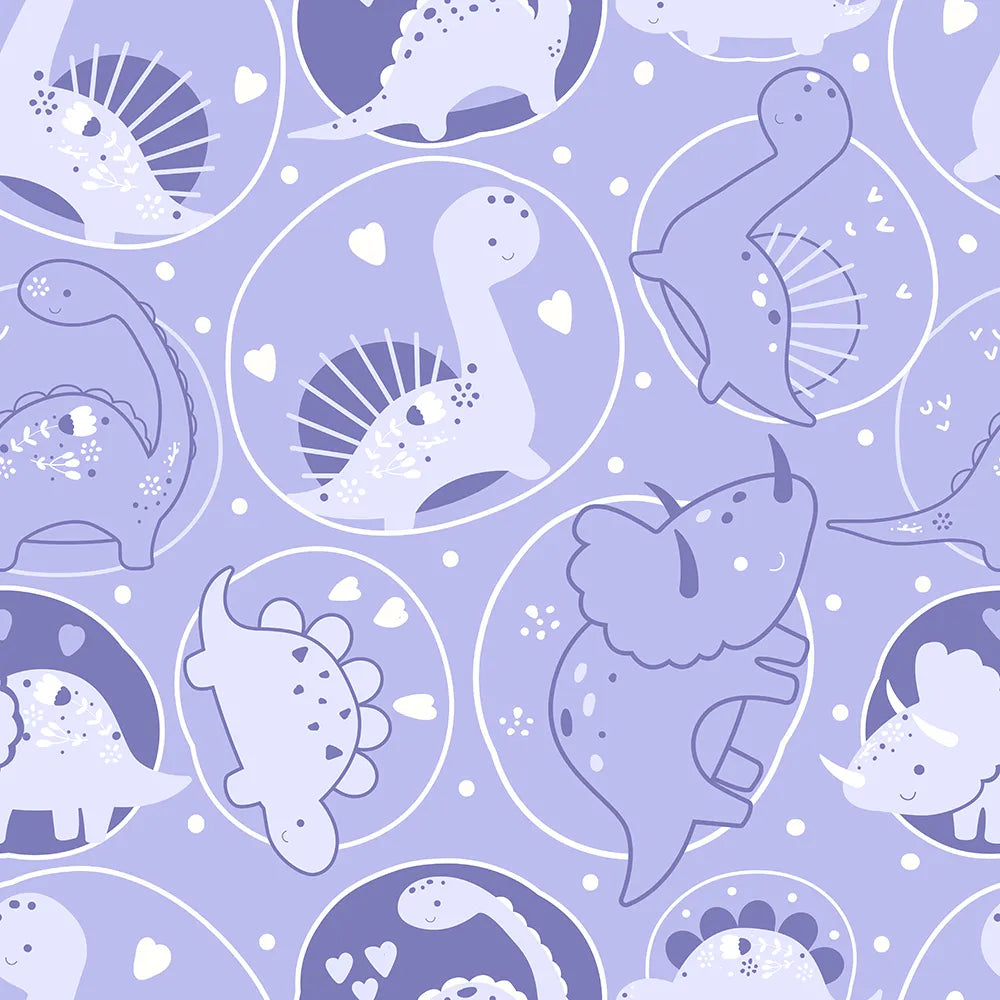 Where Dino Dreams Bloom in Lilac Light