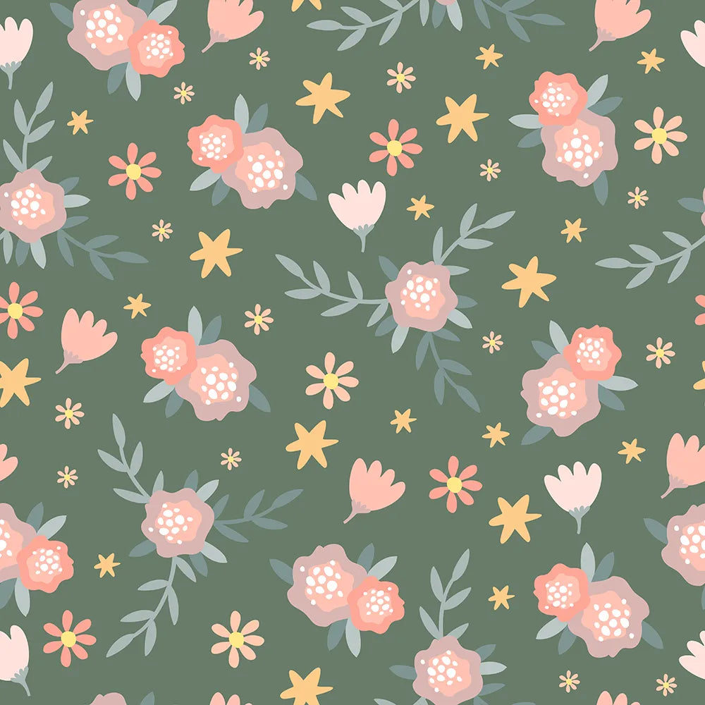 Where Forest Greens Meet Blossoms and Light