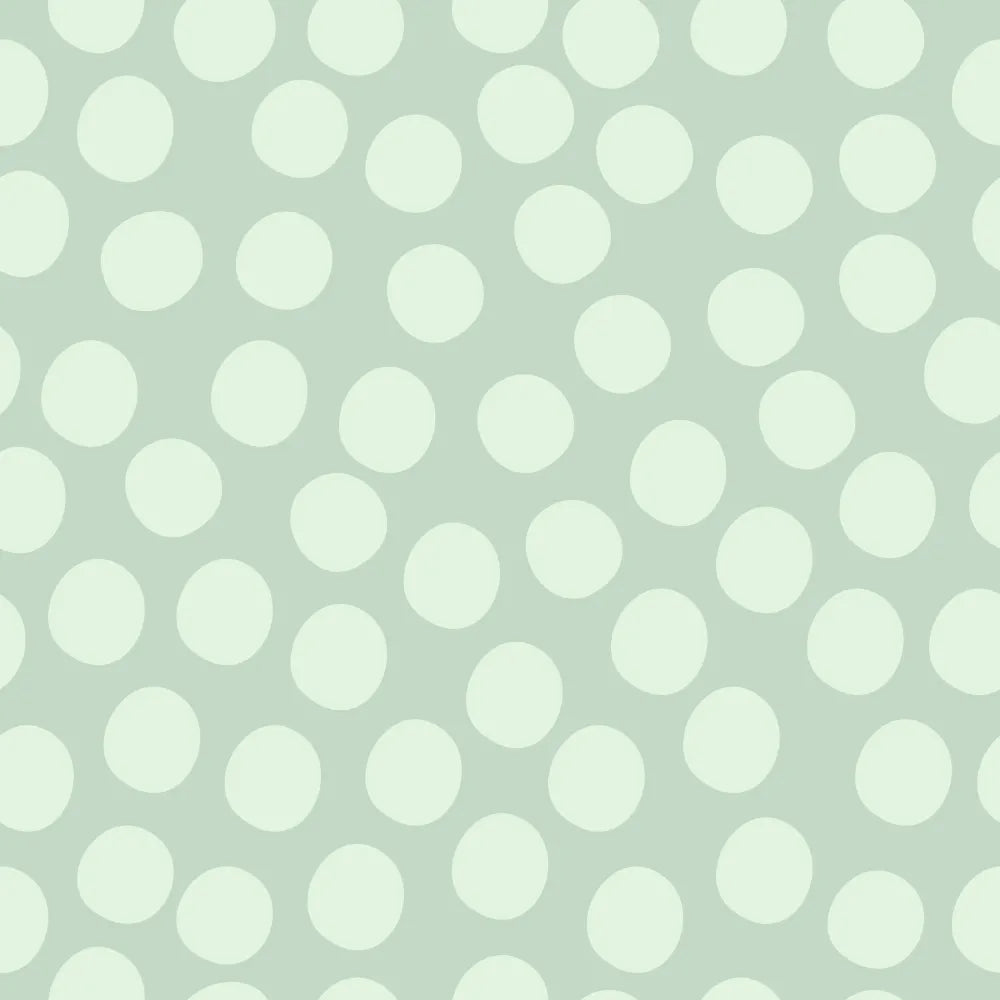 Where Gentle Greens Meet Organic Dots