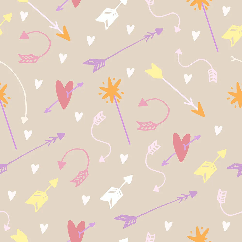 Where Pastel Arrows Carry Love Notes Across Sandstone Skies