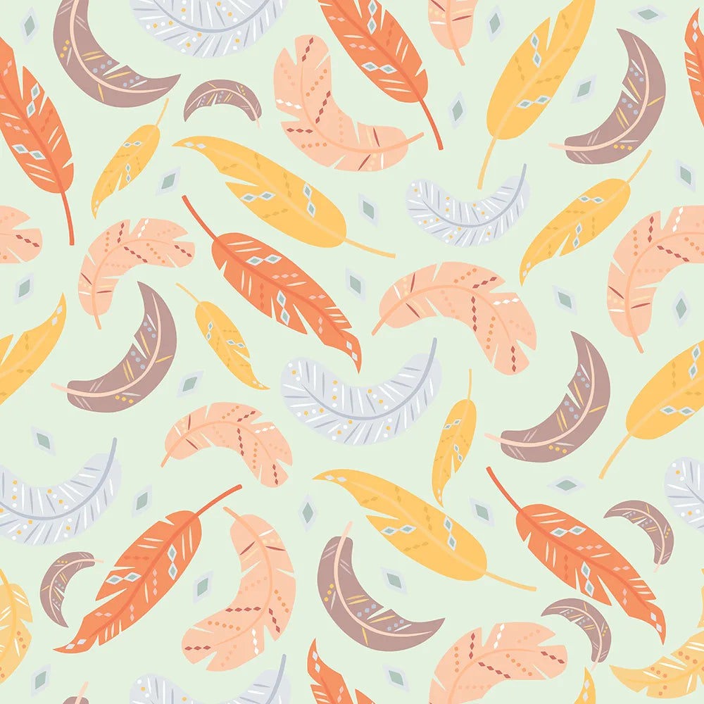 Where Pastel Feathers Drift Through Whispering Leaves
