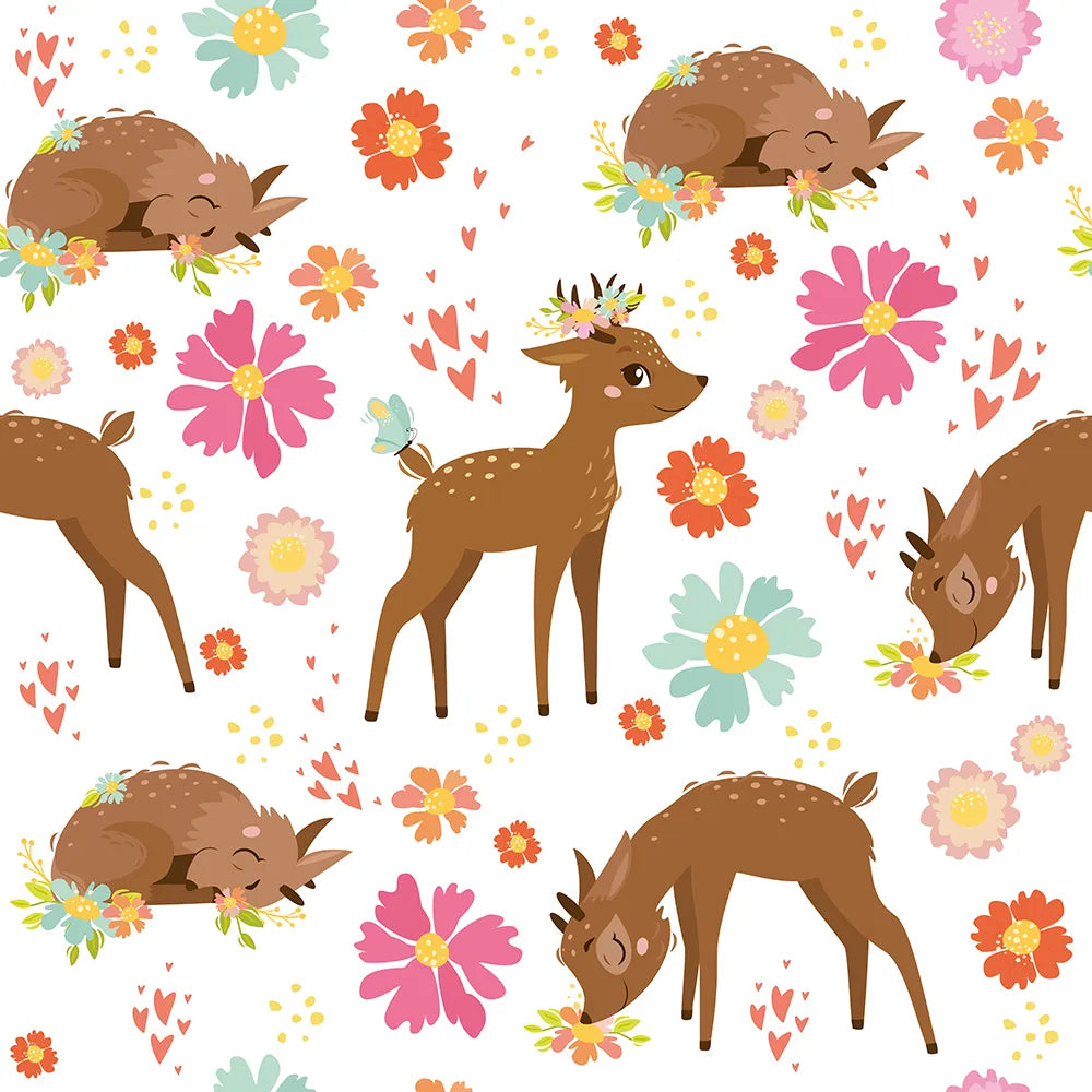 Where Sweet Deer Nap Among the Flowers